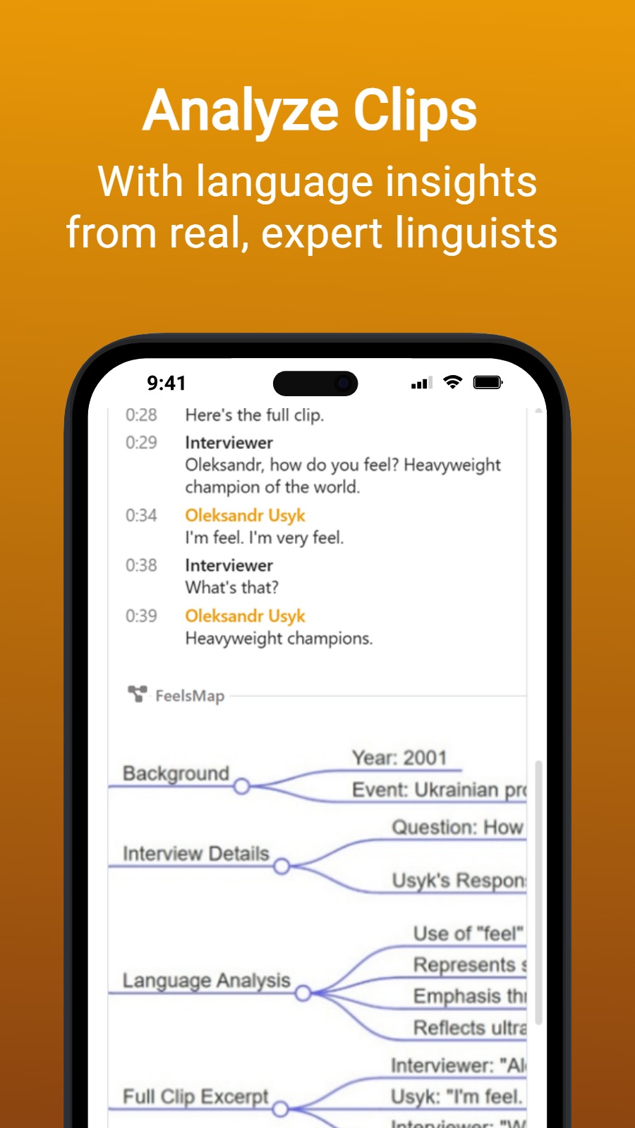 Analyze Clips - With language insights from real, expert linguists