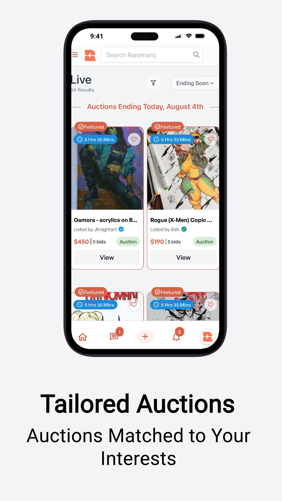 Tailored Auctions - Auctions Matched to Your Interests