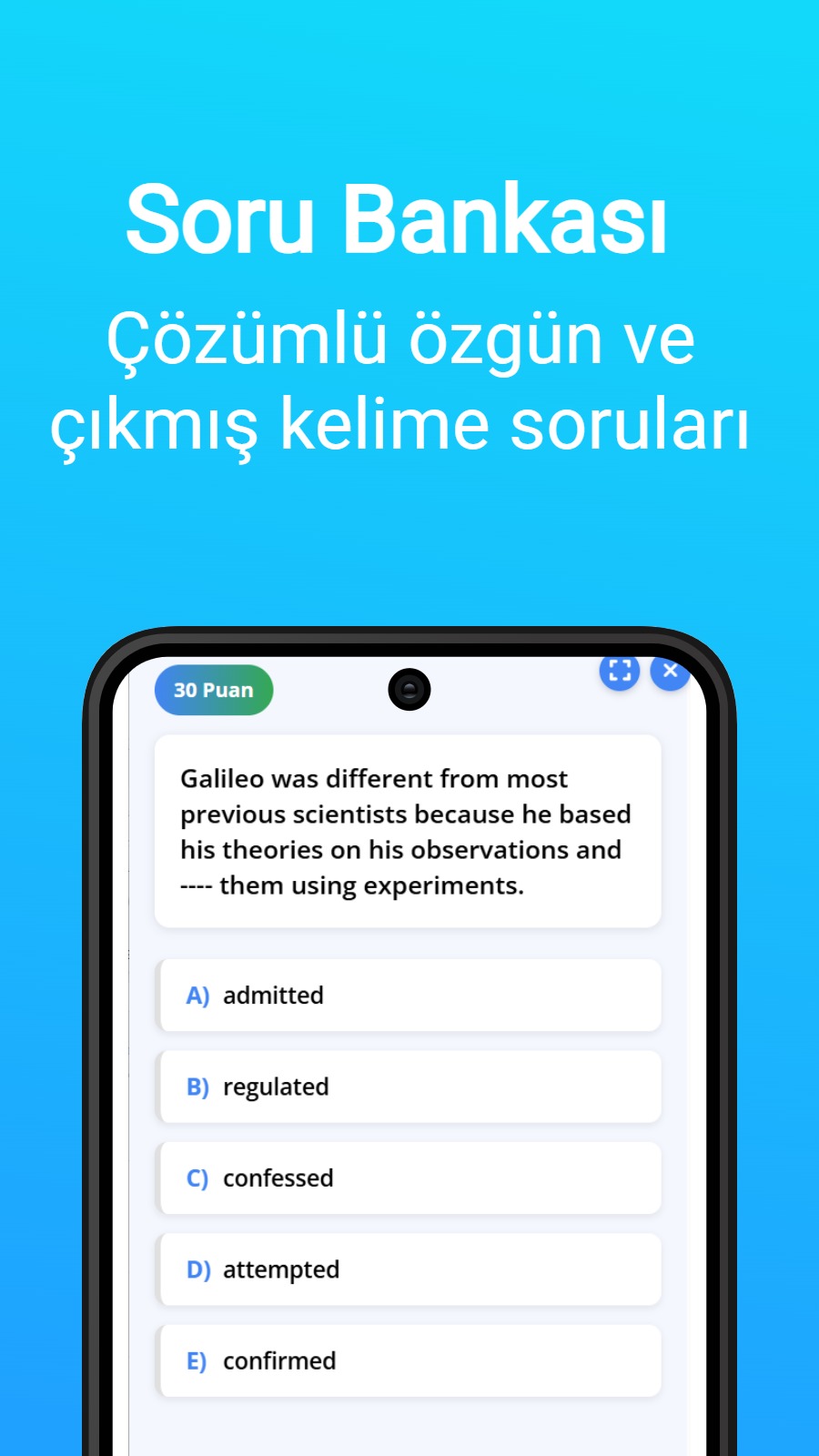 Soru Bankası - Çözümlü özgün ve çıkmış kelime soruları