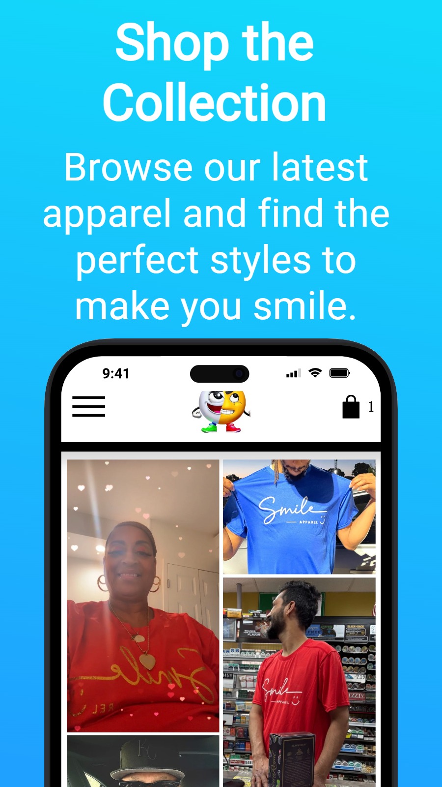 Shop the Collection - Browse our latest apparel and find the perfect styles to make you smile.