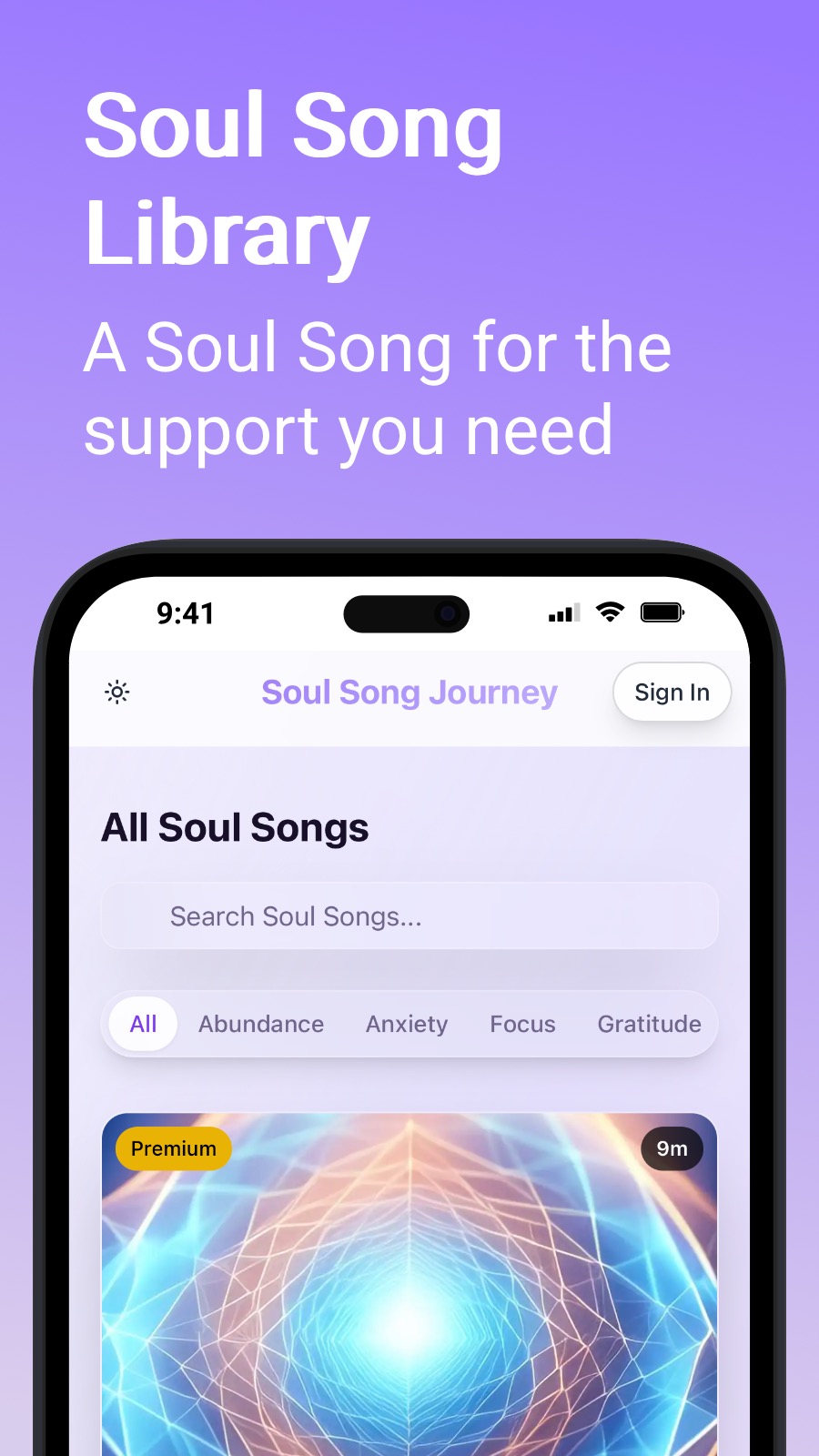 Soul Song Library - A Soul Song for the support you need