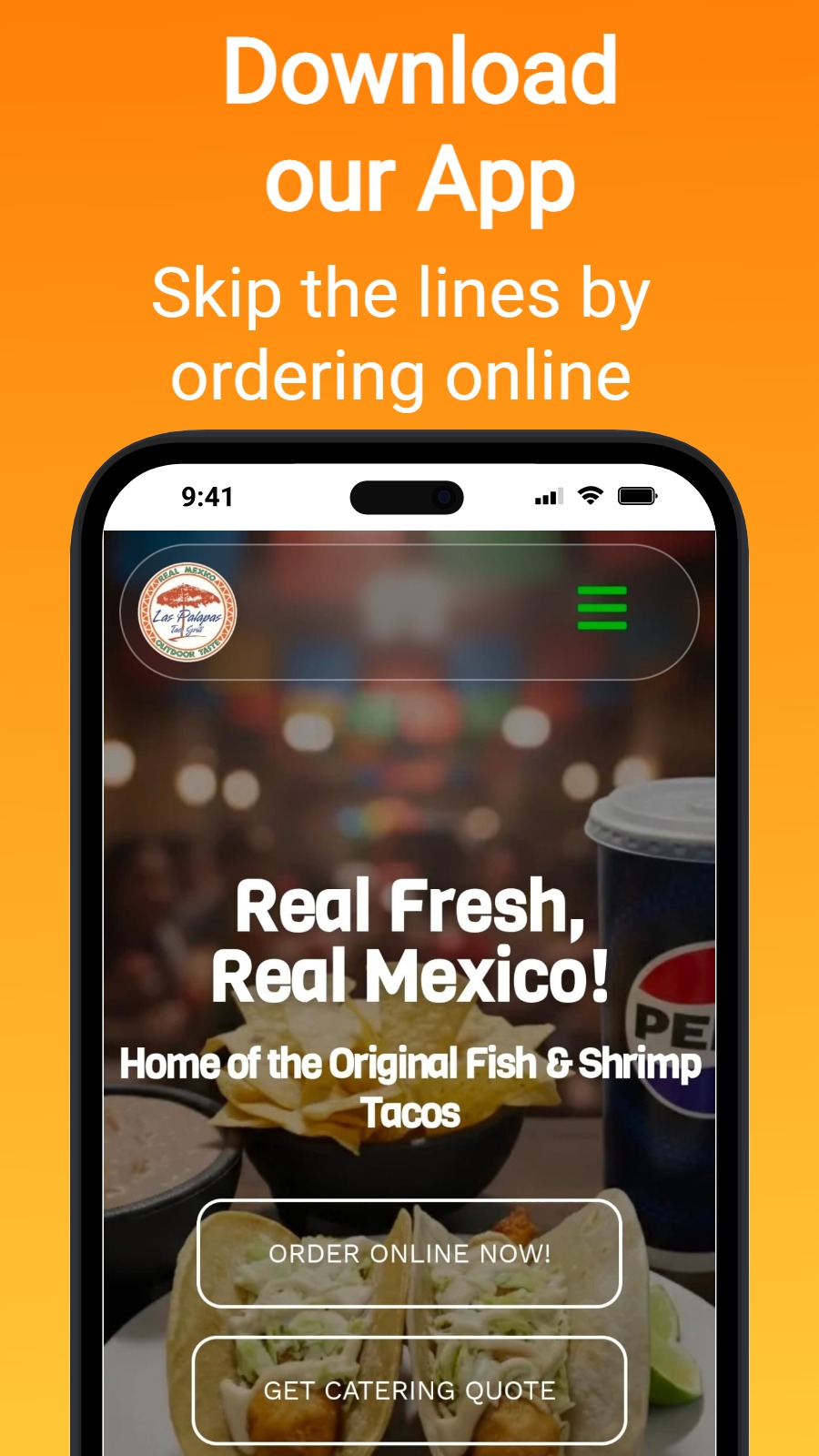         Download         our App - Skip the lines by ordering online