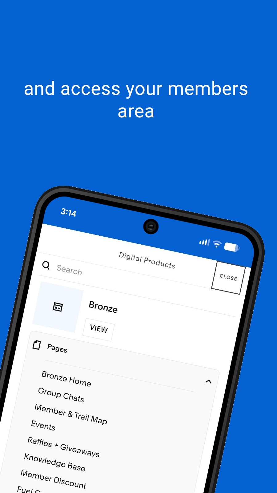 and access your members area