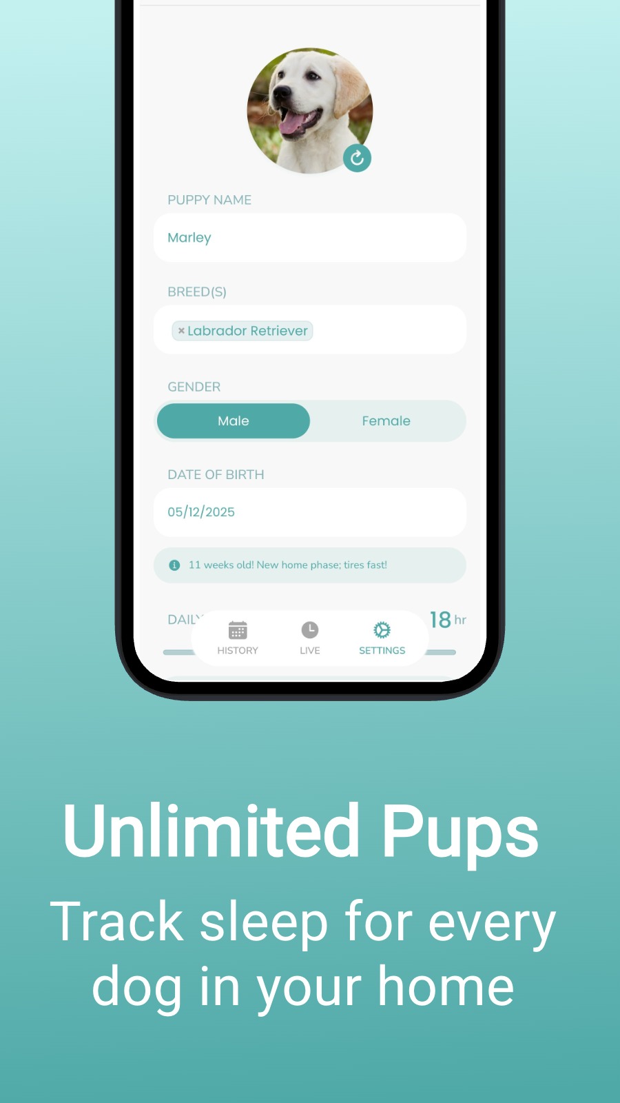 Unlimited Pups - Track sleep for every dog in your home