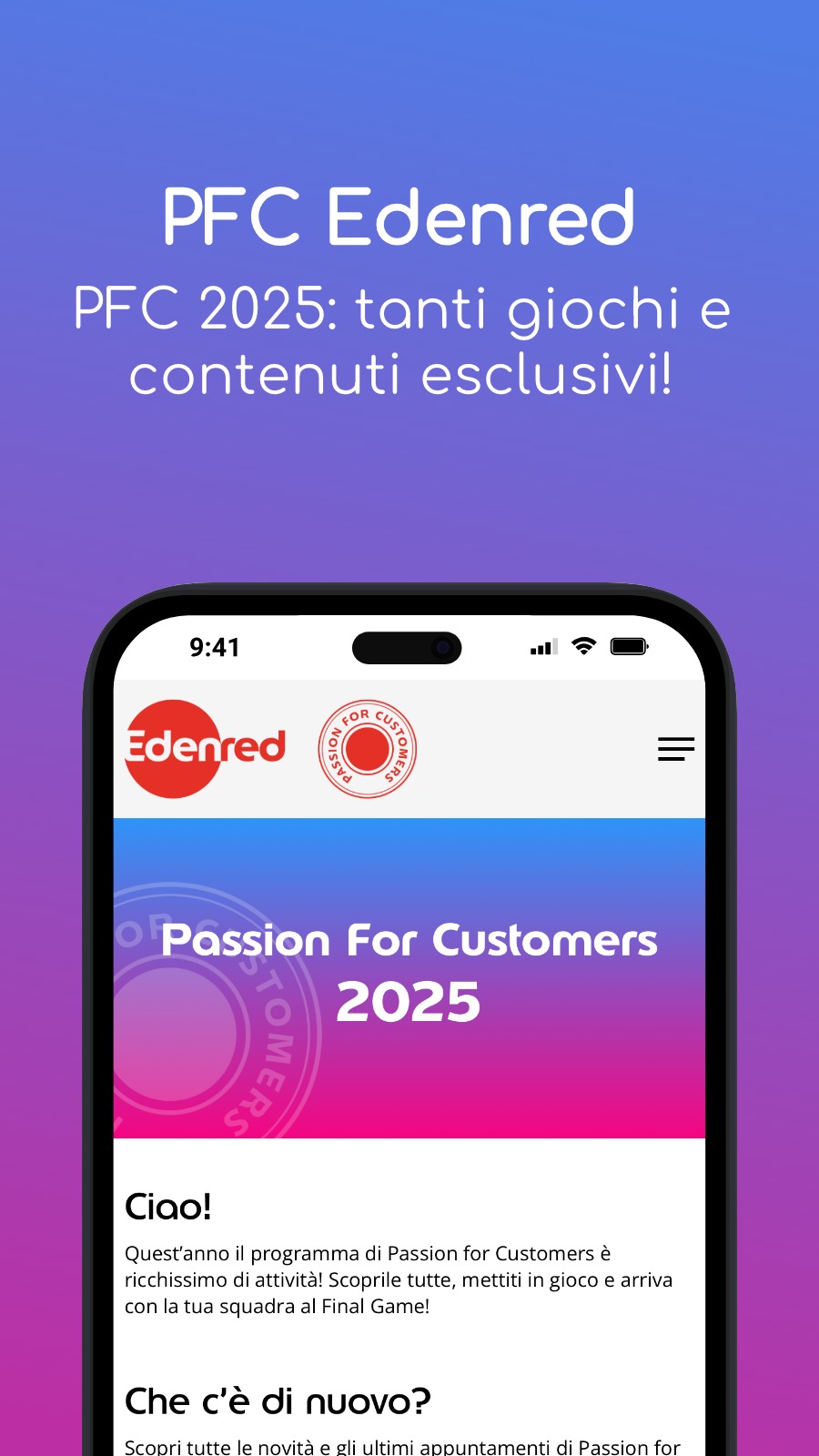 PFC Edenred - PFC 2025: tanti giochi e contenuti esclusivi!