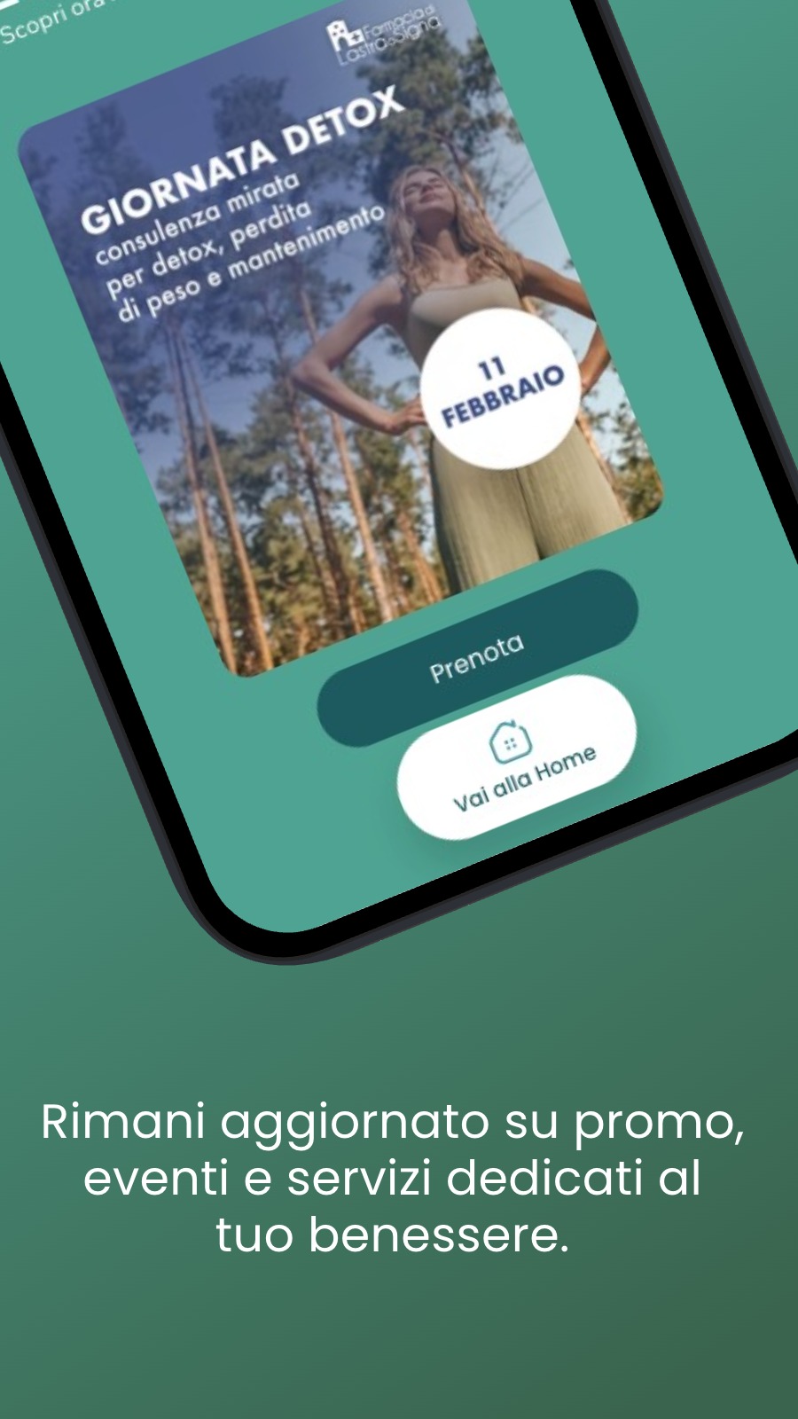 Rimani aggiornato su promo, eventi e servizi dedicati al tuo benessere.