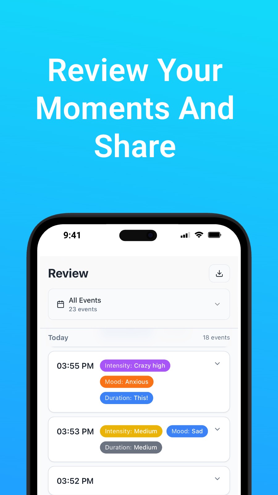 Review Your Moments And Share