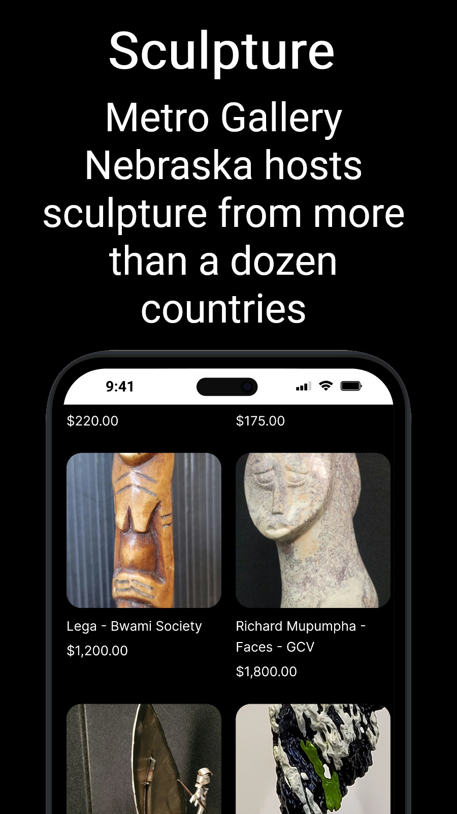 Sculpture - Metro Gallery Nebraska hosts sculpture from more than a dozen countries