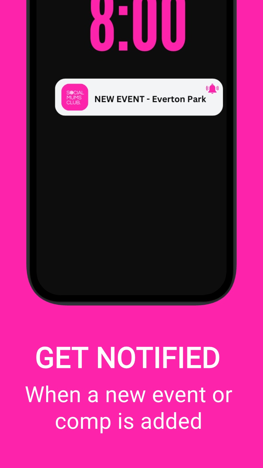 GET NOTIFIED - When a new event or comp is added