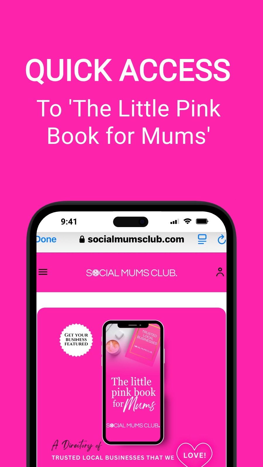 QUICK ACCESS - To &lsquo;The Little Pink Book for Mums&lsquo;