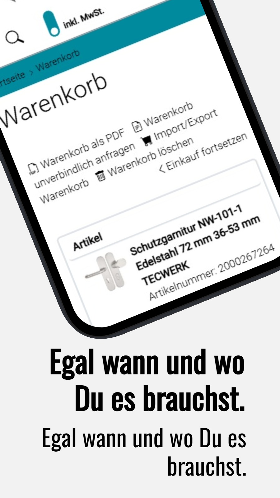 Egal wann und wo Du es brauchst. - Egal wann und wo Du es brauchst.