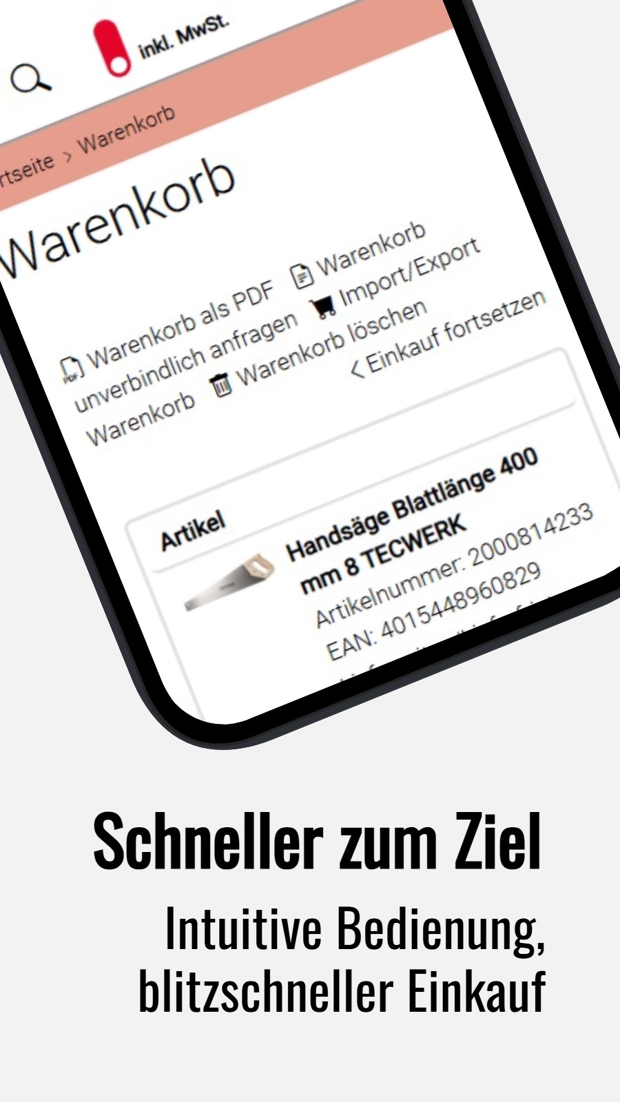 Schneller zum Ziel - Intuitive Bedienung, blitzschneller Einkauf