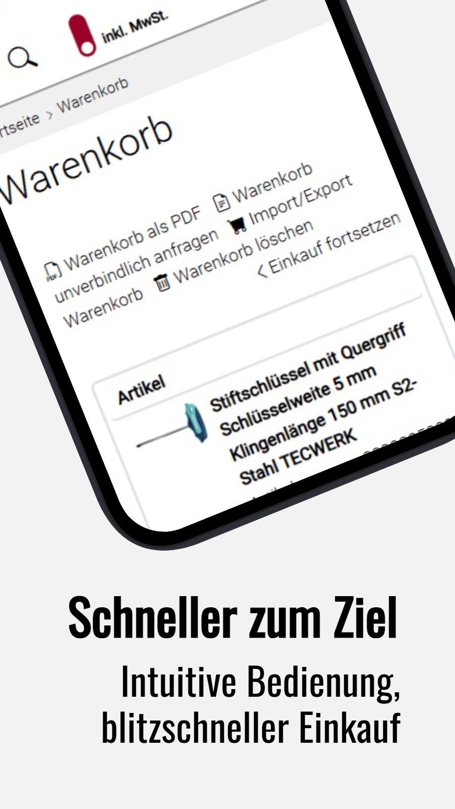 Schneller zum Ziel - Intuitive Bedienung, blitzschneller Einkauf