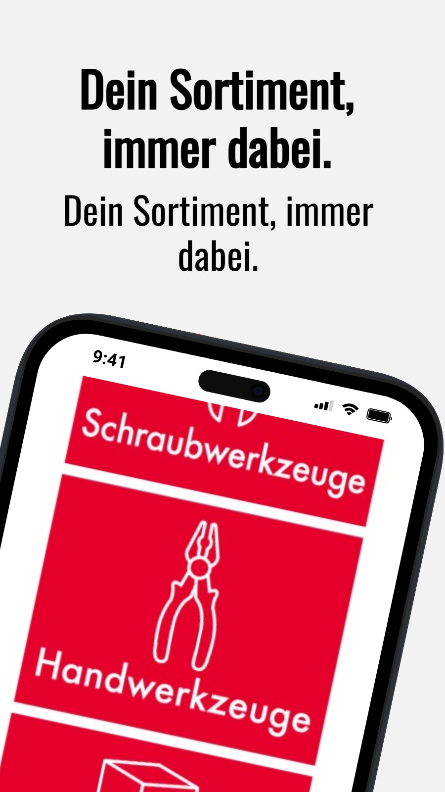 Dein Sortiment, immer dabei. - Dein Sortiment, immer dabei.