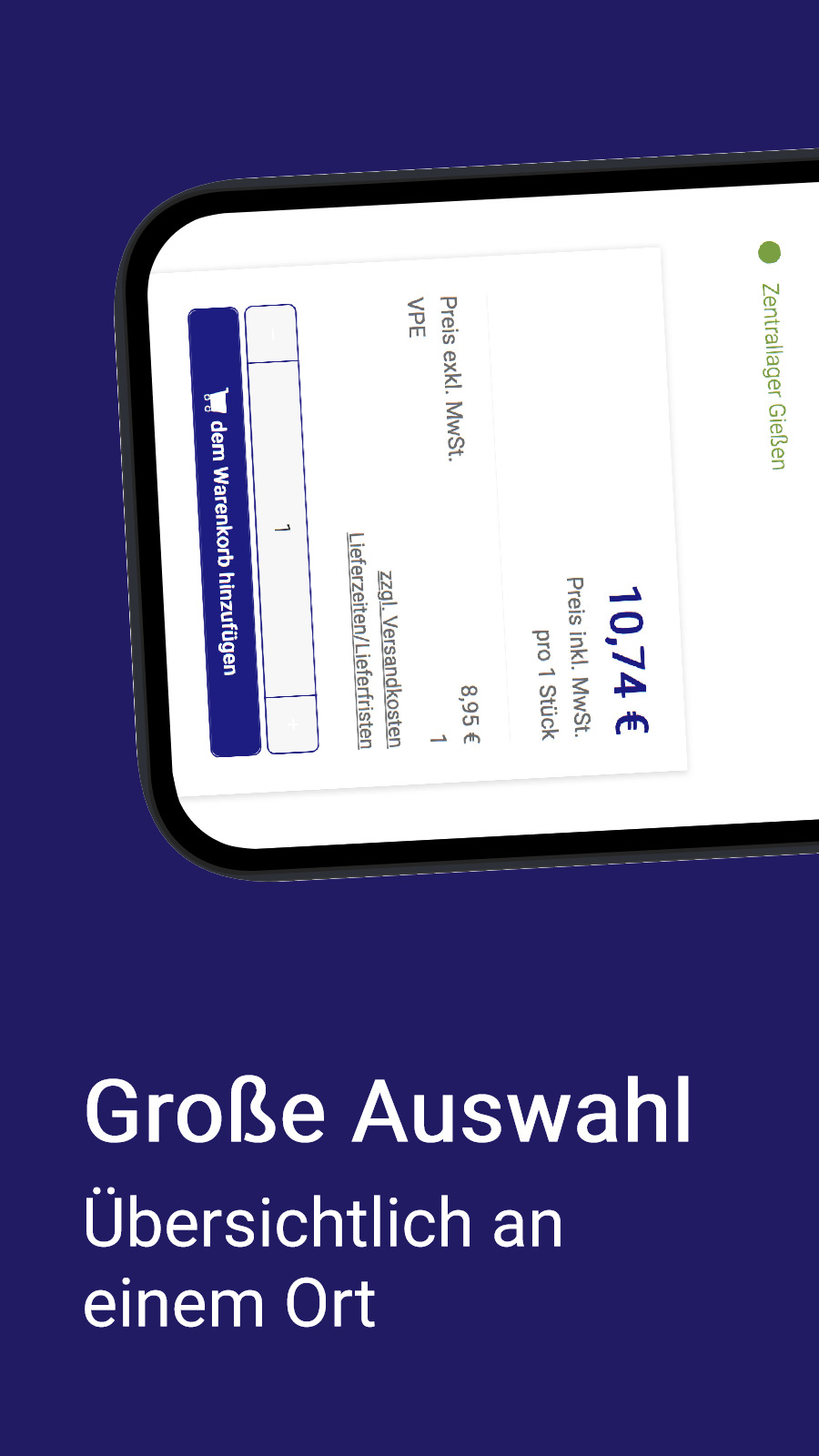 Große Auswahl - Übersichtlich an einem Ort