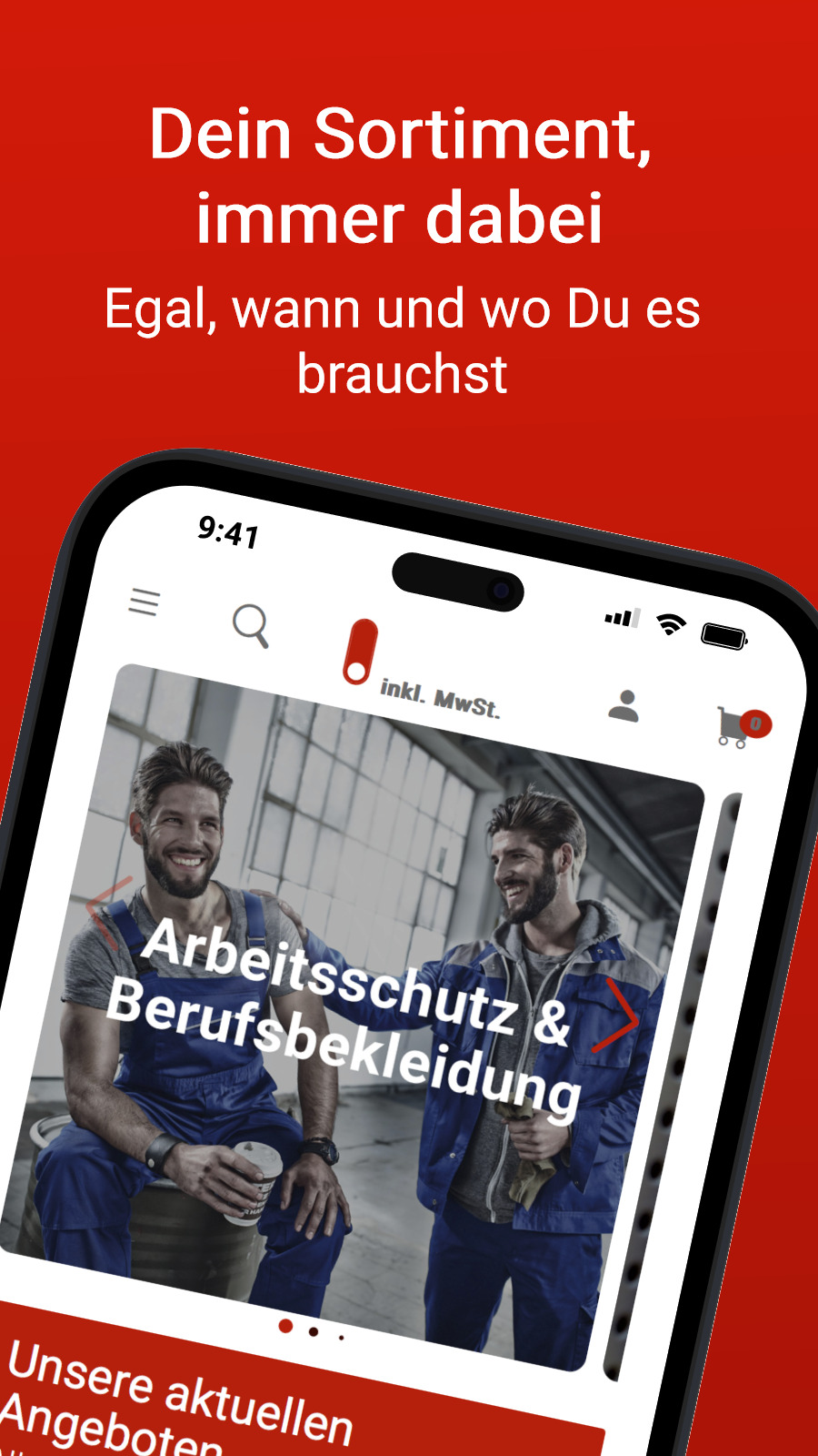Dein Sortiment, immer dabei - Egal, wann und wo Du es brauchst