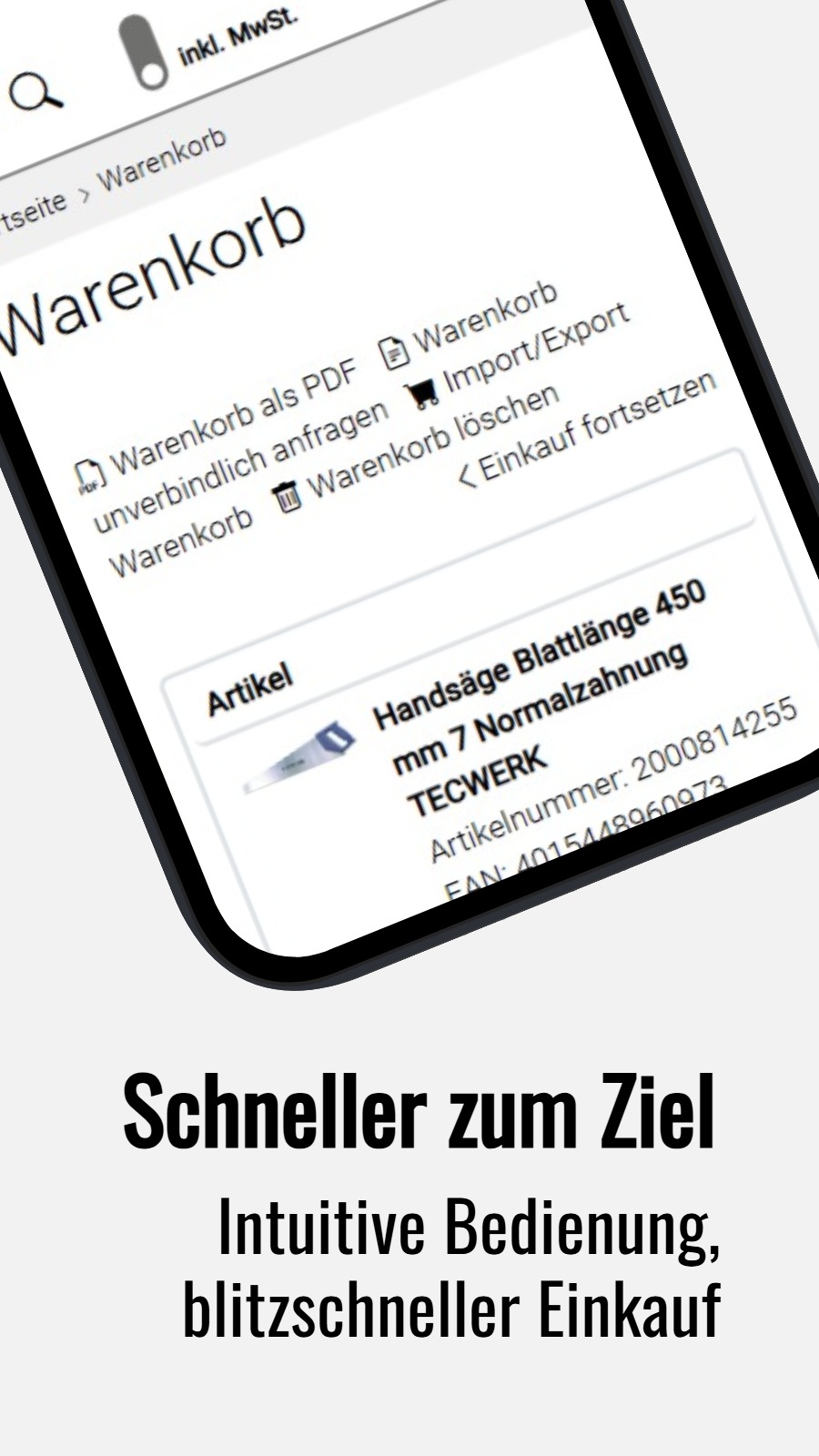 Schneller zum Ziel - Intuitive Bedienung, blitzschneller Einkauf
