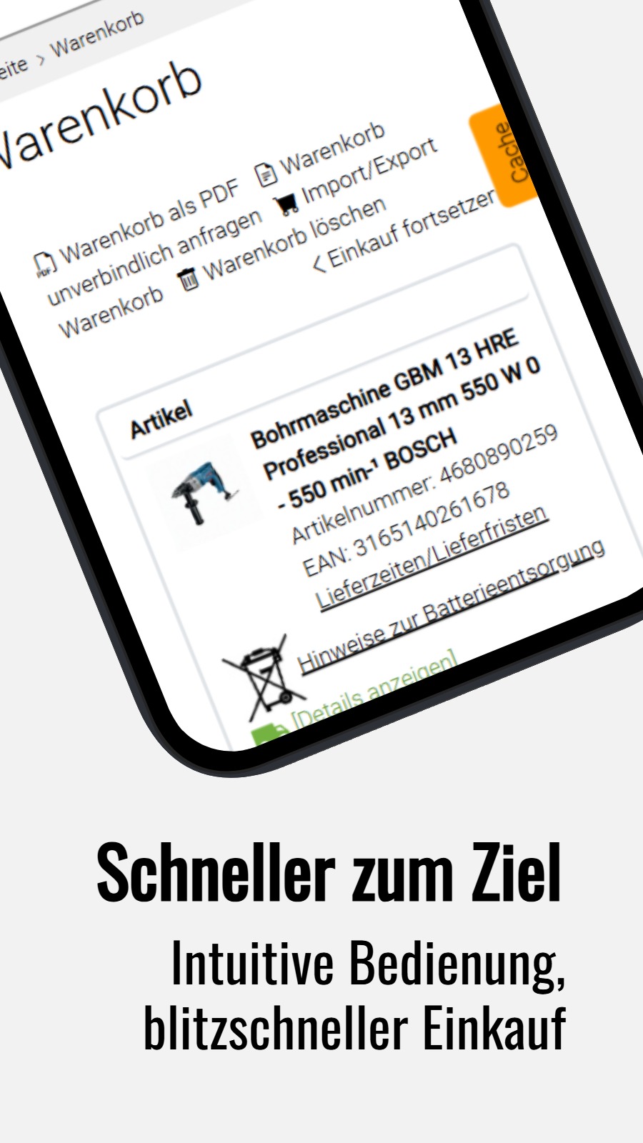Schneller zum Ziel - Intuitive Bedienung, blitzschneller Einkauf