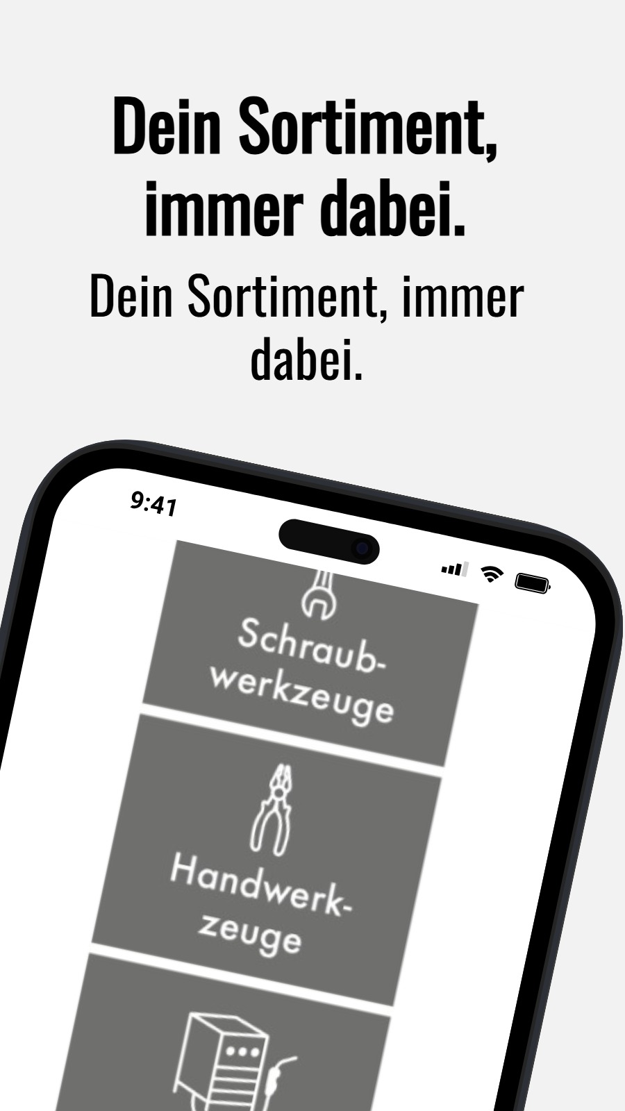 Dein Sortiment, immer dabei. - Dein Sortiment, immer dabei.