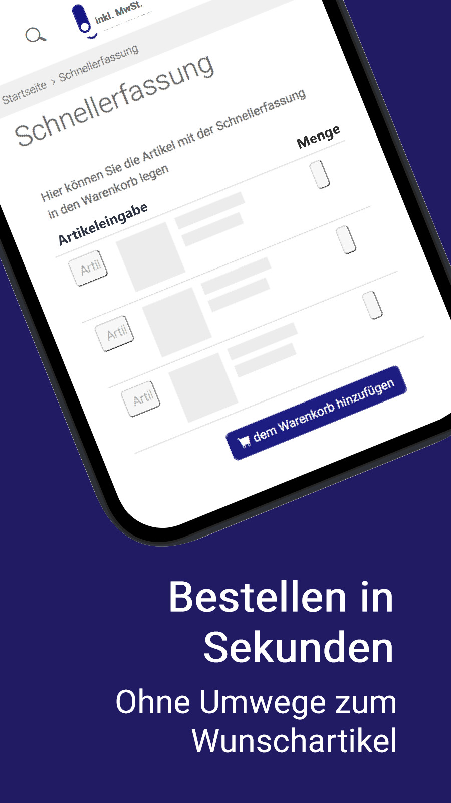 Bestellen in Sekunden - Ohne Umwege zum Wunschartikel