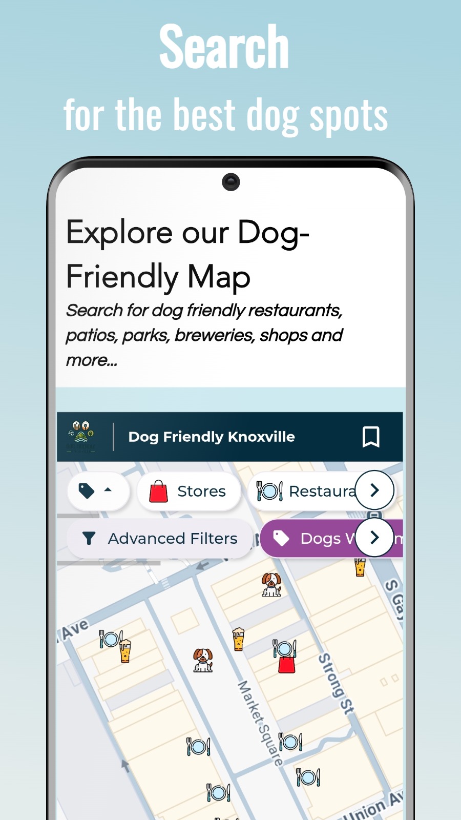 Search - for the best dog spots