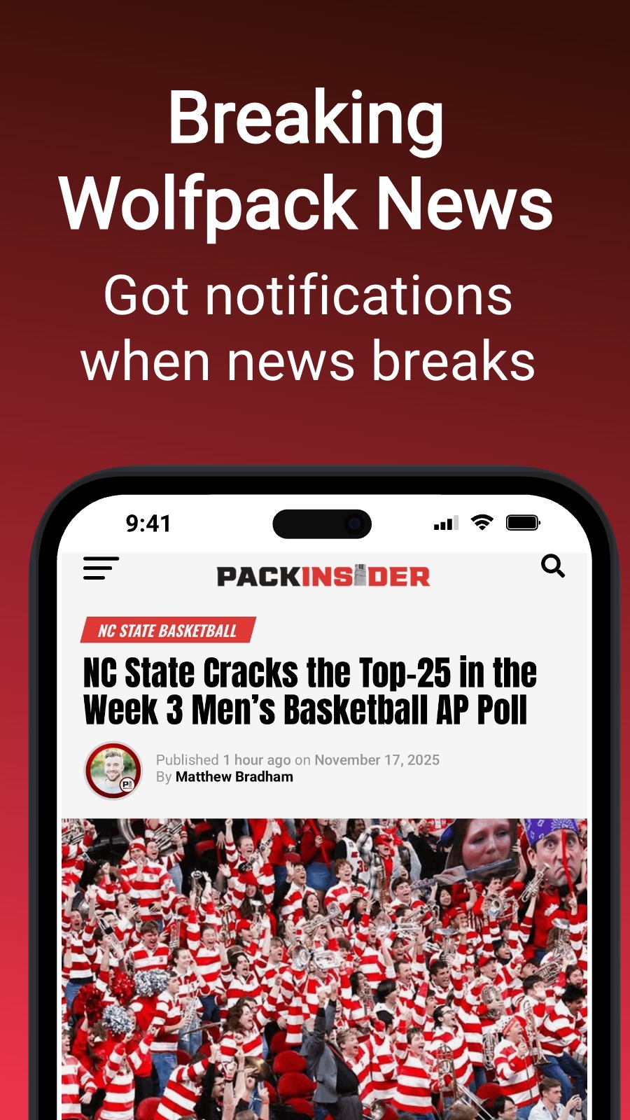 Breaking Wolfpack News - Got notifications when news breaks