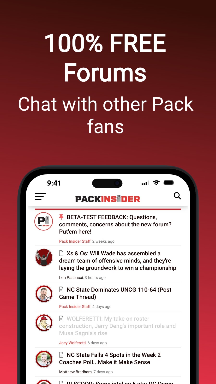 100% FREE Forums - Chat with other Pack fans
