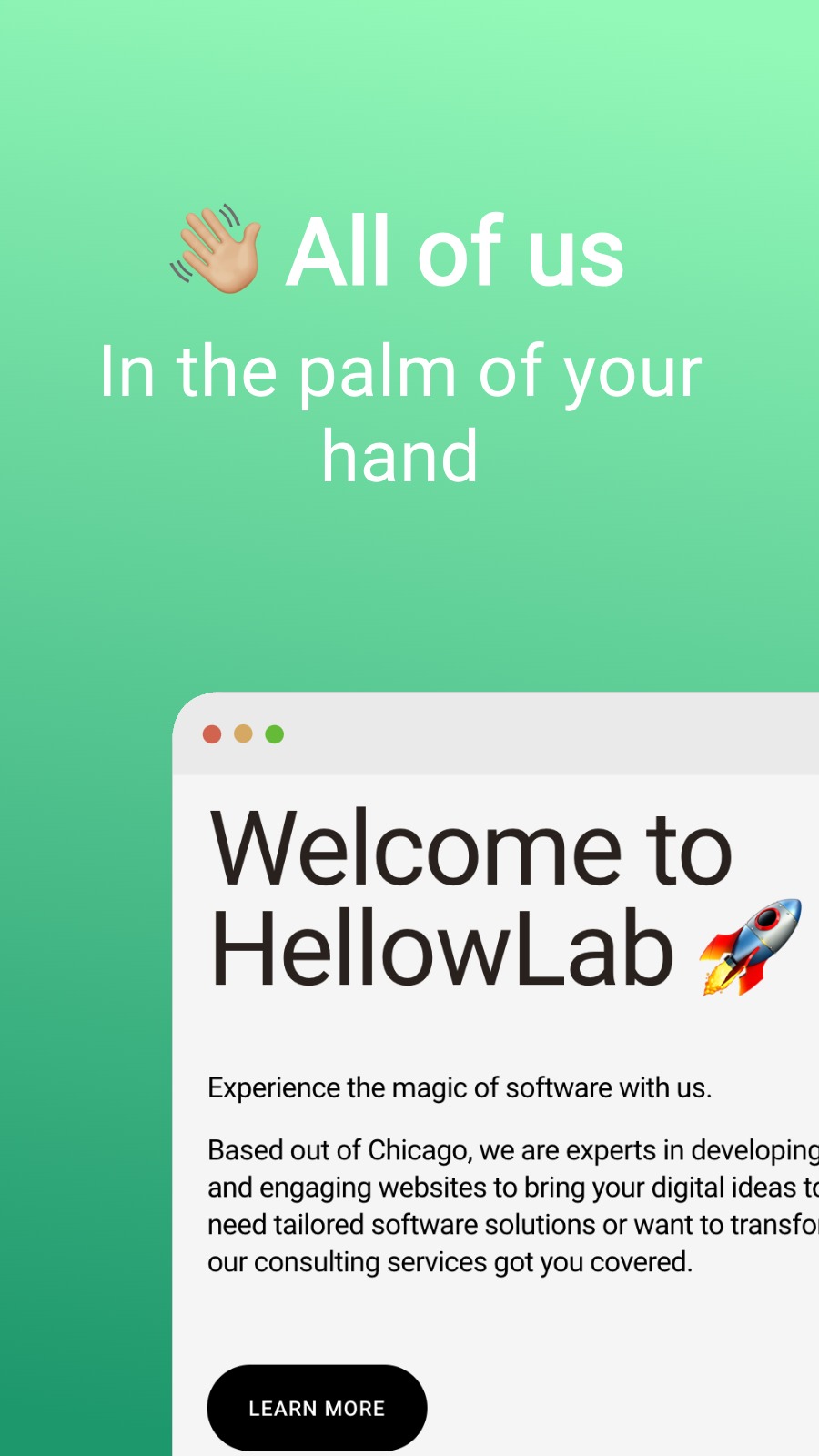 👋🏼 All of us - In the palm of your hand