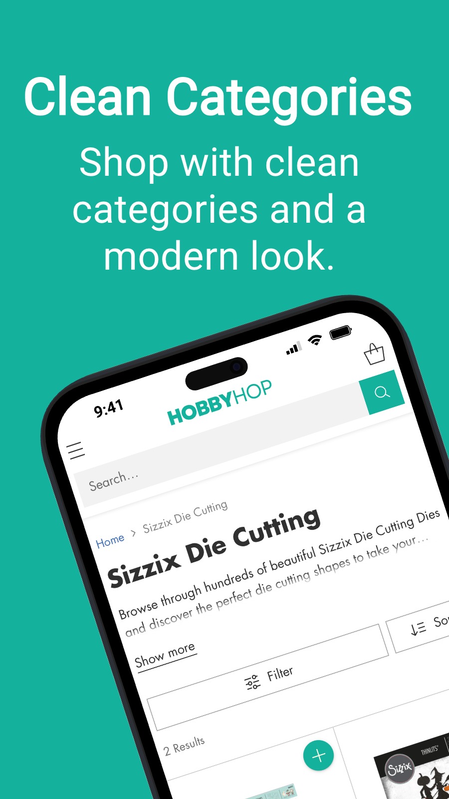 Clean Categories - Shop with clean categories and a modern look.