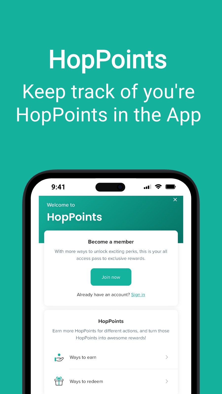 HopPoints - Keep track of you‘re HopPoints in the App