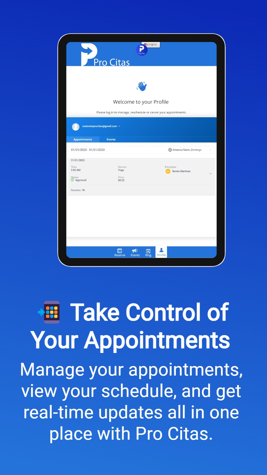 📲 Take Control of Your Appointments - Manage your appointments, view your schedule, and get real-time updates all in one place with Pro Citas.