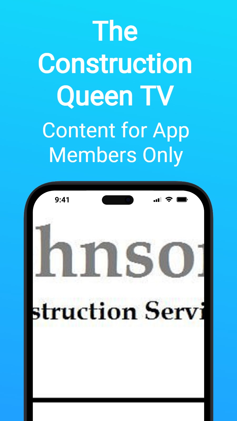 The Construction Queen TV - Content for App Members Only