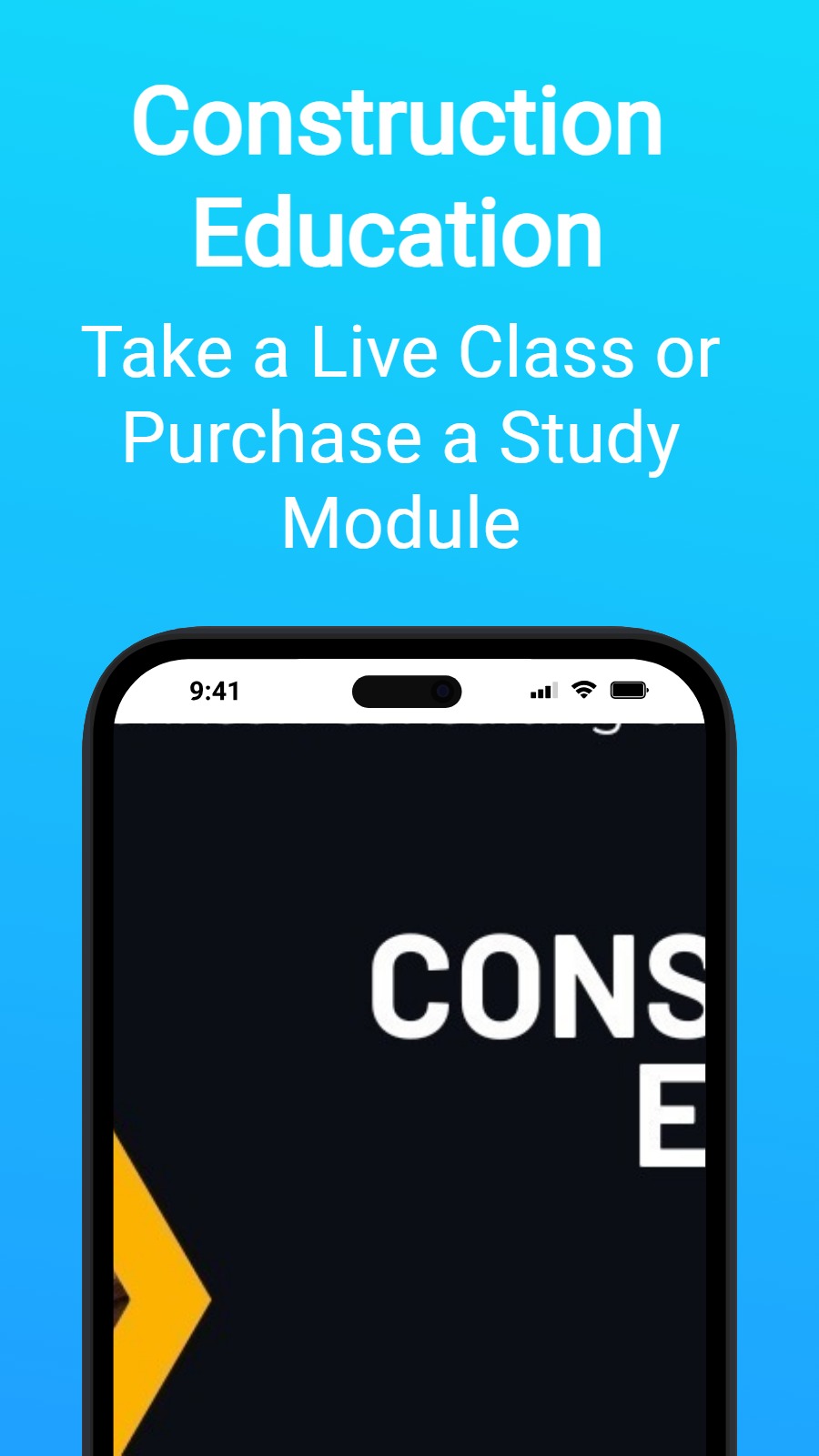 Construction Education - Take a Live Class or Purchase a Study Module