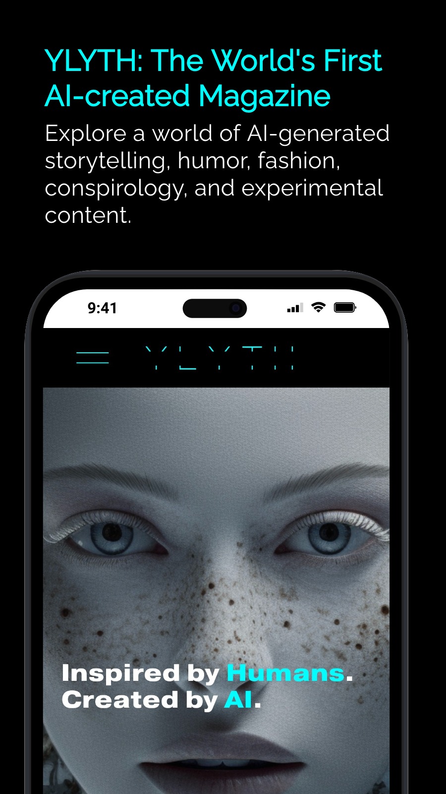 YLYTH: The World‘s First AI-created Magazine - Explore a world of AI-generated storytelling, humor, fashion, conspirology, and experimental content.