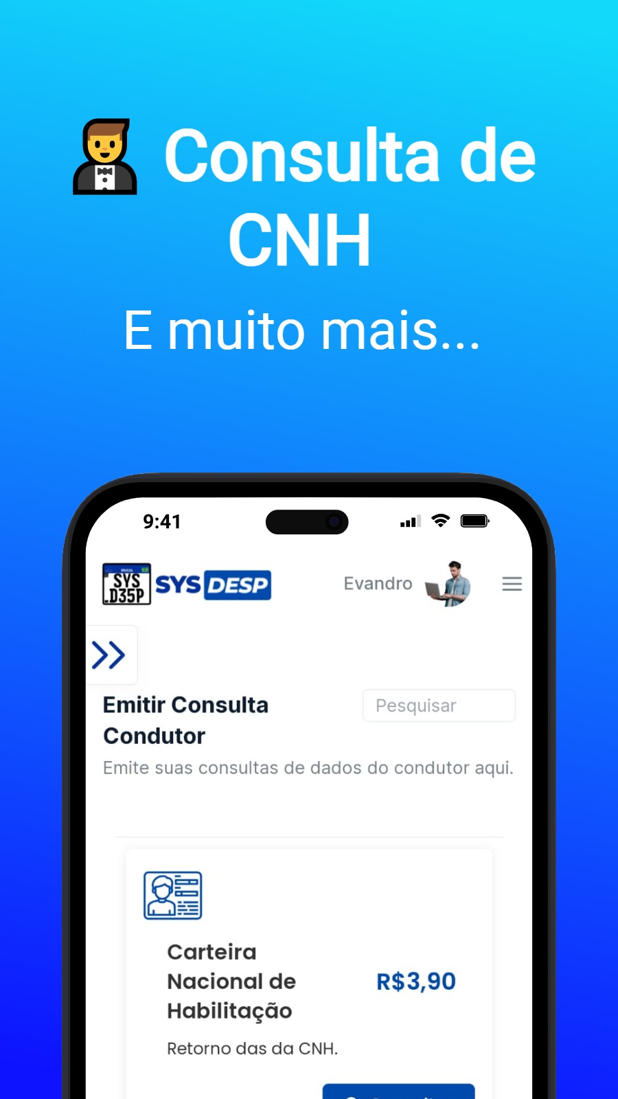 🤵 Consulta de CNH - E muito mais...