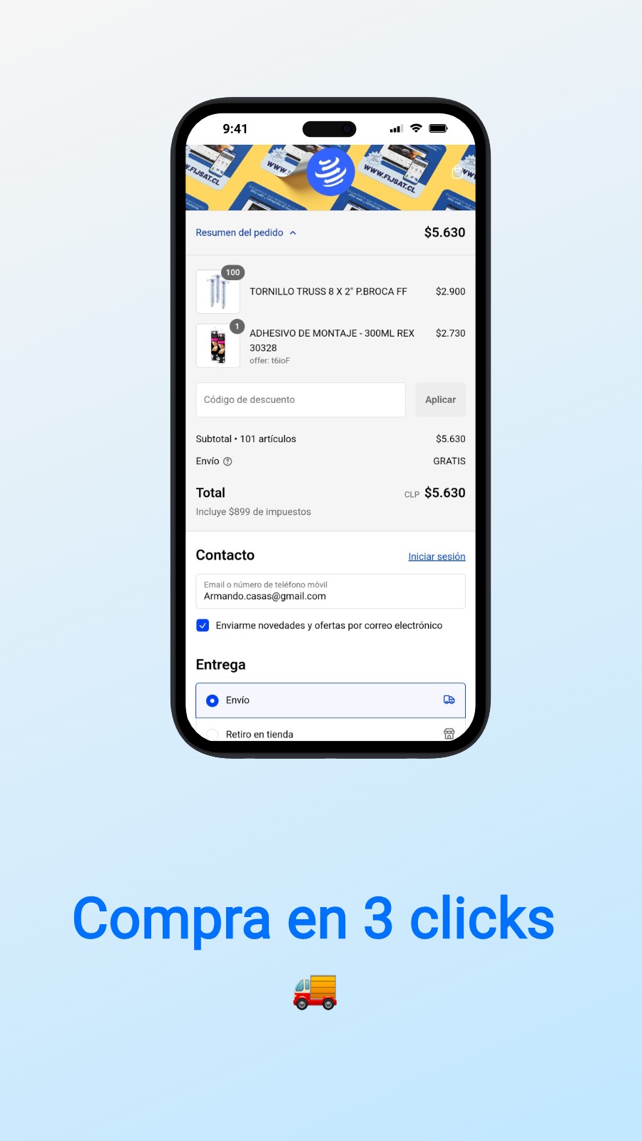 Compra en 3 clicks - 🚚