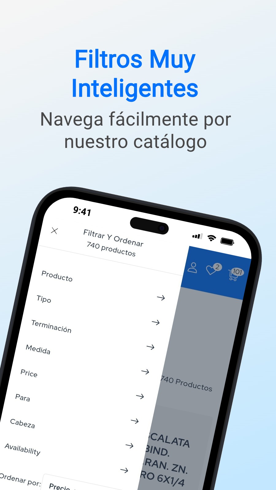 Filtros Muy Inteligentes - Navega fácilmente por nuestro catálogo