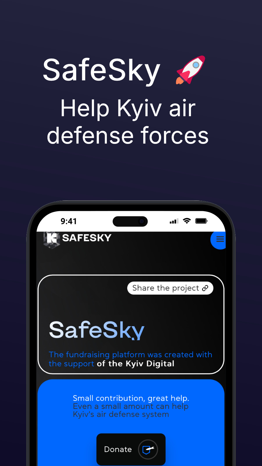 SafeSky 🚀 - Help Kyiv air defense forces