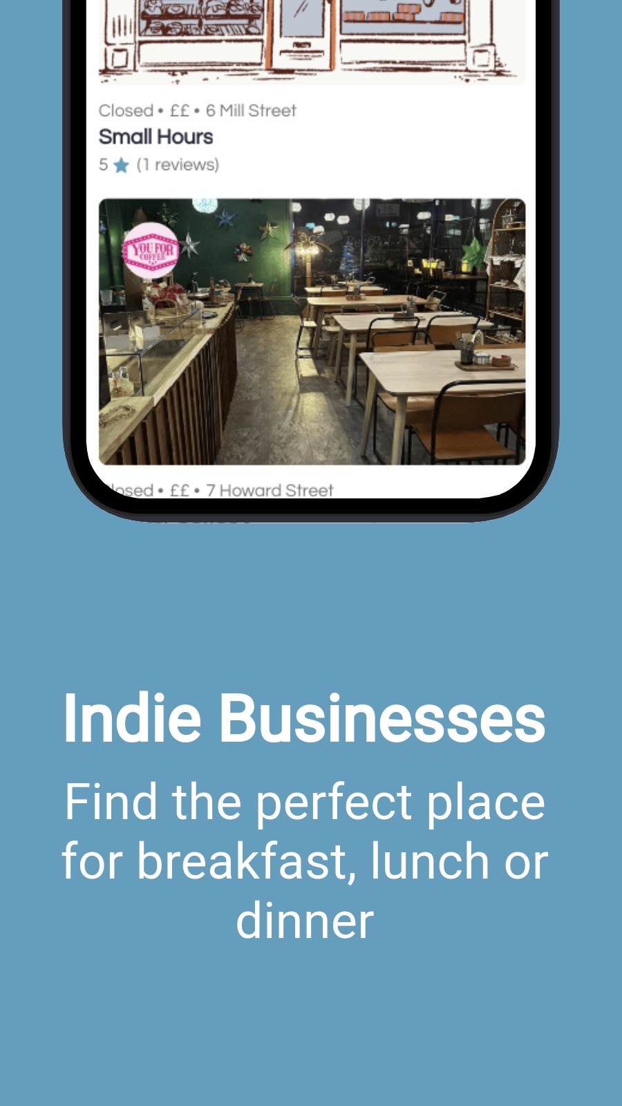 Indie Businesses - Find the perfect place for breakfast, lunch or dinner