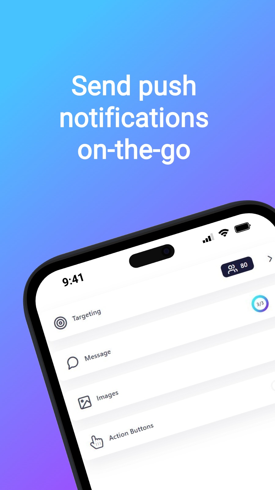 Send push notifications on-the-go