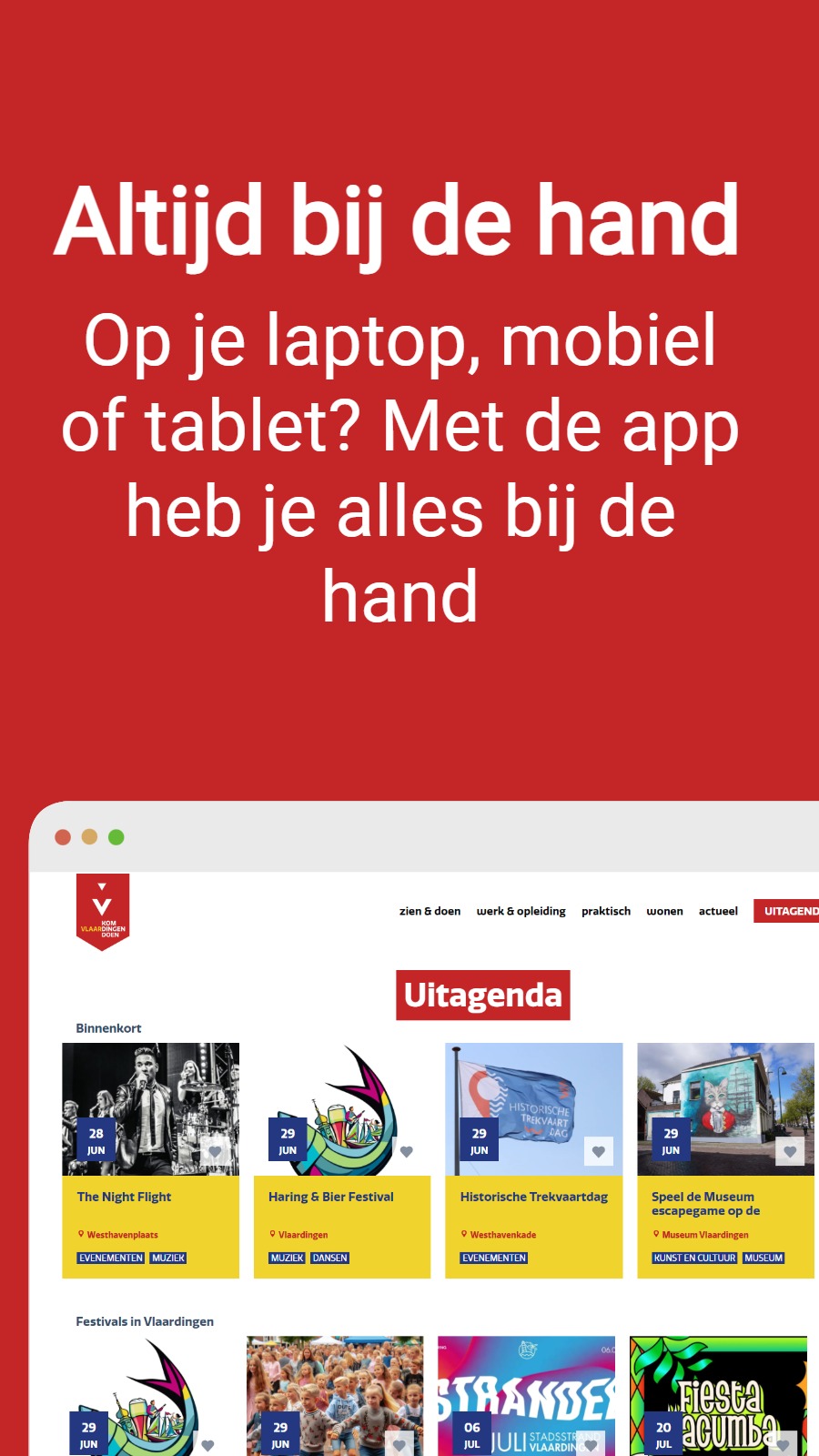 Altijd bij de hand - Op je laptop, mobiel of tablet? Met de app heb je alles bij de hand