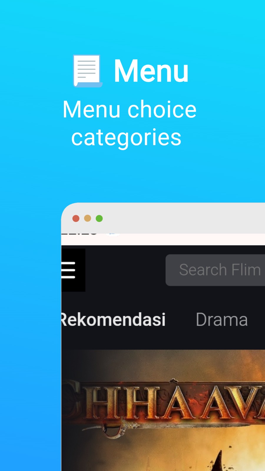 📃️ Menu - Menu choice categories