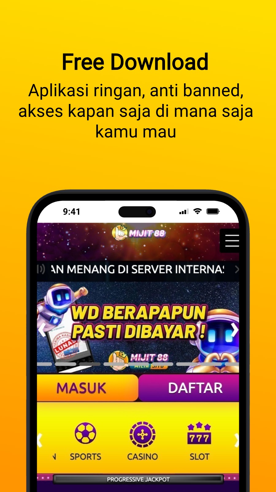 Free Download - Aplikasi ringan, anti banned, akses kapan saja di mana saja kamu mau