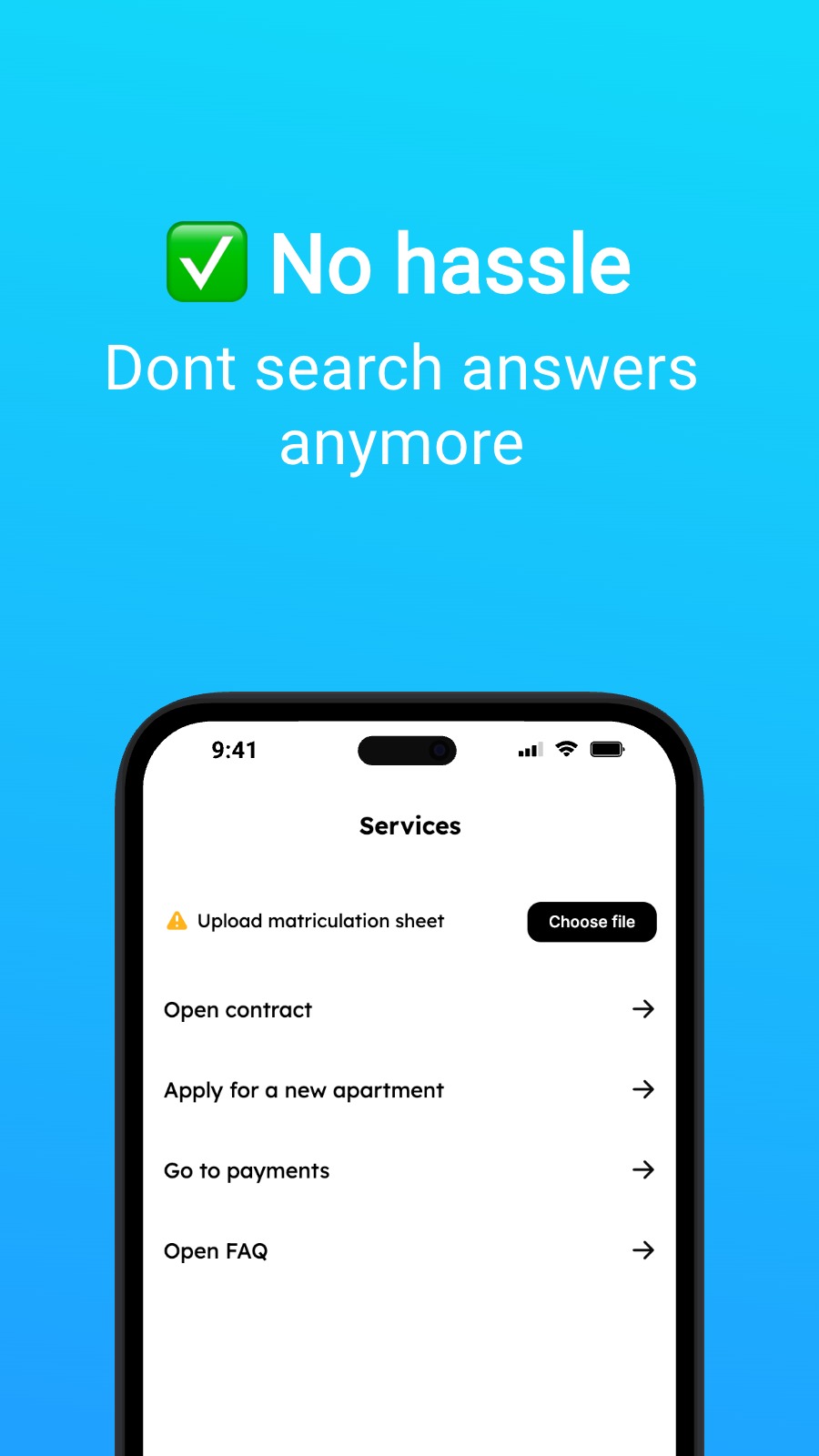 ✅ No hassle - Dont search answers anymore