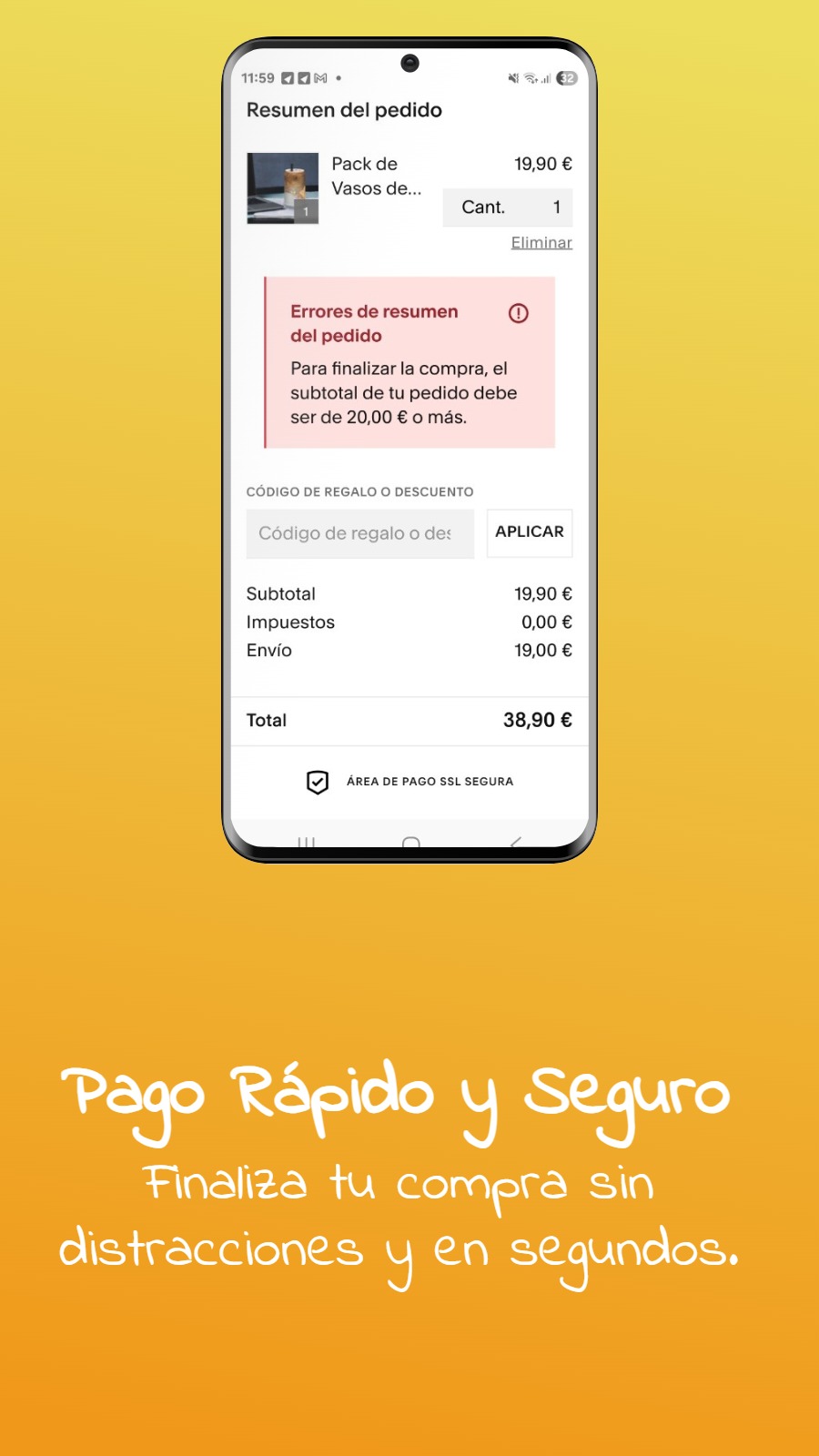 Pago Rápido y Seguro - Finaliza tu compra sin distracciones y en segundos.