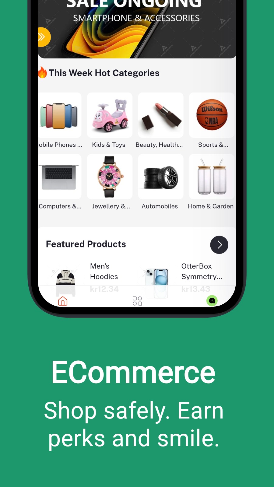 ECommerce - Shop safely. Earn perks and smile.