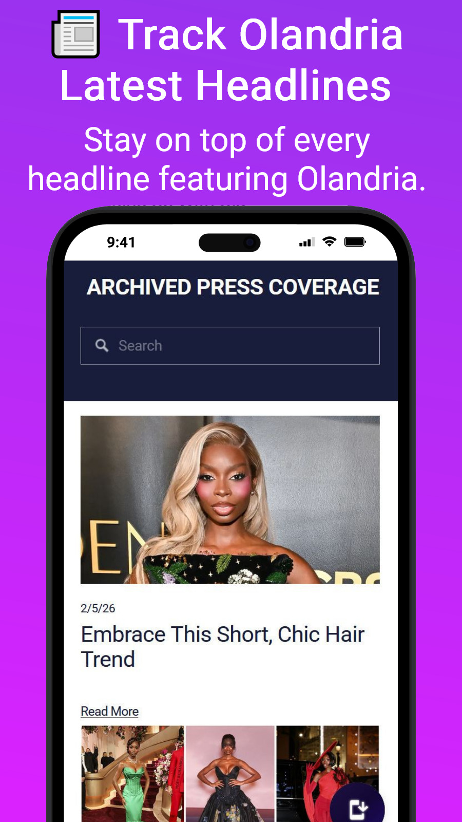 📰 Track Olandria Latest Headlines - Stay on top of every headline featuring Olandria.